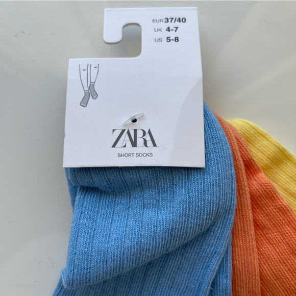 Zara 3-Pack of Ribbed Ankle Socks 12-14 years - Picture 2 of 5